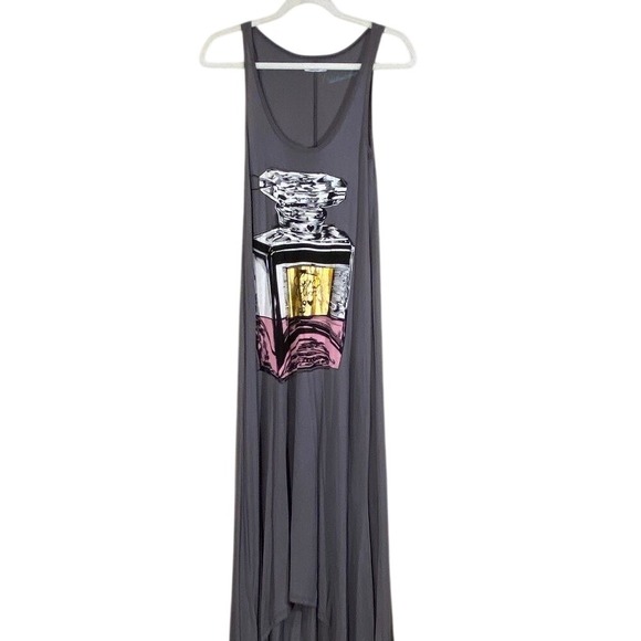 Lauren Moshi Dresses & Skirts - Lauren Moshi Love Potion Perfume Bottle Grey Micro Modal Maxi Dress Small